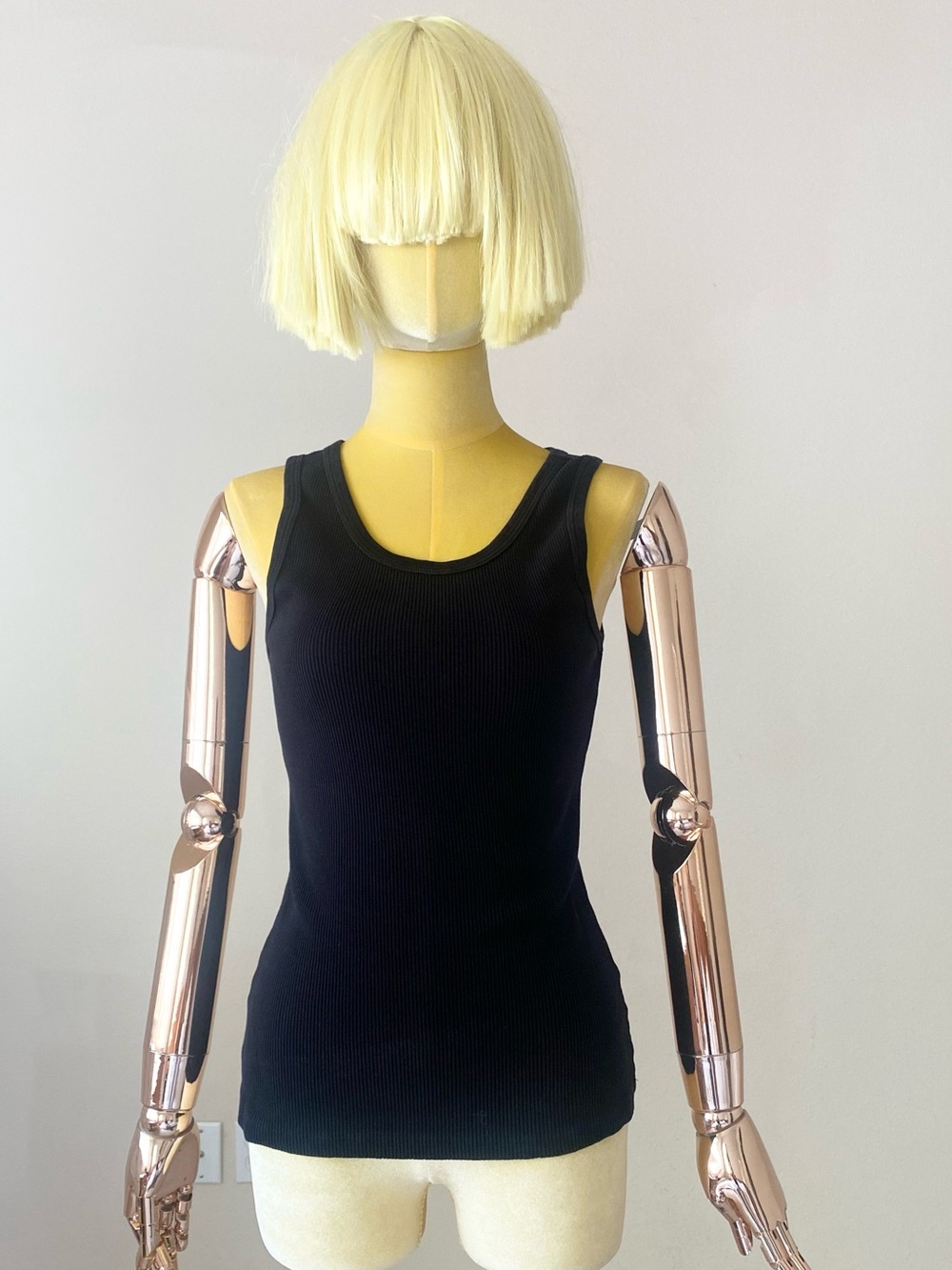Nili Lotan Black Ribbed Tank Top - Women's Sleeveless Shirt SZ XS